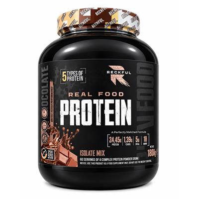 Протеин Reckful Real Food Protein Isolate Mix 1800 г Шоколад вид спереди