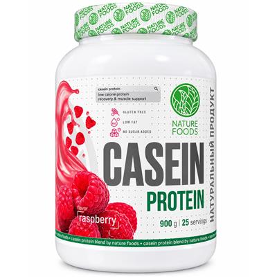 Nature Foods Casein Protein 900 г малина казеиновый протеин купить в Бишкеке